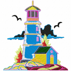 Lighthouse Embroidery Design 5 Lighthouse Embroidery Design 5